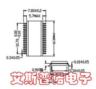 sop-34-0.65-01测试座芯片脚位图